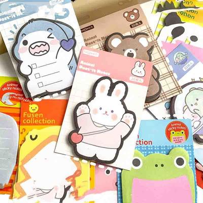 1 Piece Sticker Cute Kawaii Animal Sticky Notes Notepad Memo Pads Office School Supplies Stationery