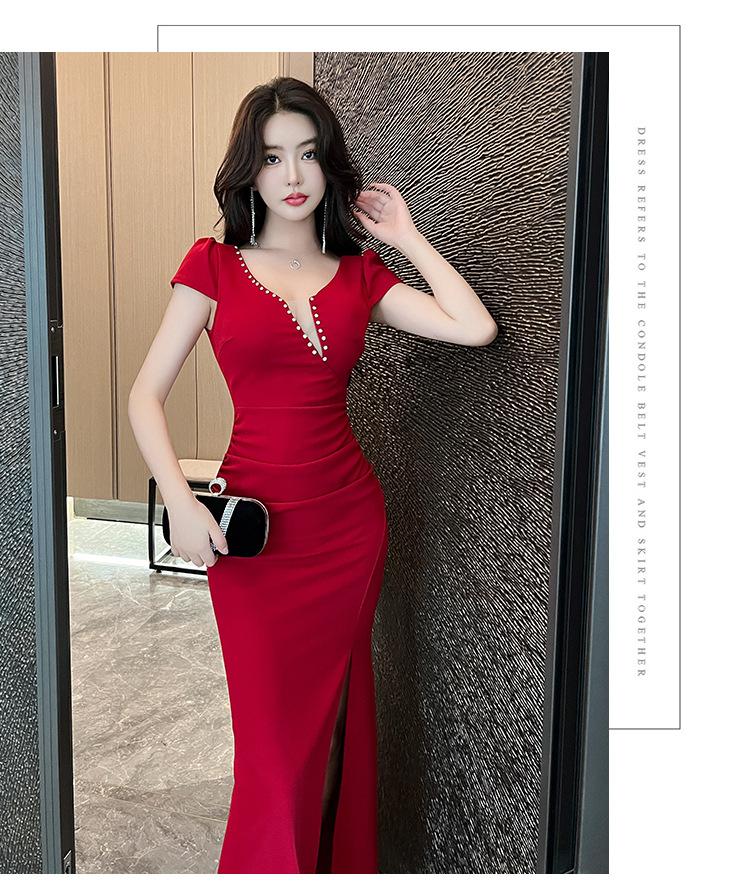 Evening Dress Advanced Sense Thin Sexy Dress Work Clothes Temperament Socialite Long Dress Night Main Store Women's Clothing
