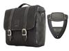 LONGRIDE Heritage Saddlebag with Flap Top Black Click-On (12L) (HQR131WBLA)