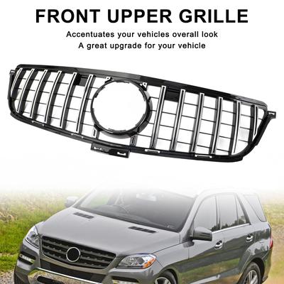 Grille de calandre avant Chrome Noir Style GTR pour Benz W166 2012-2015 ML350 400 550