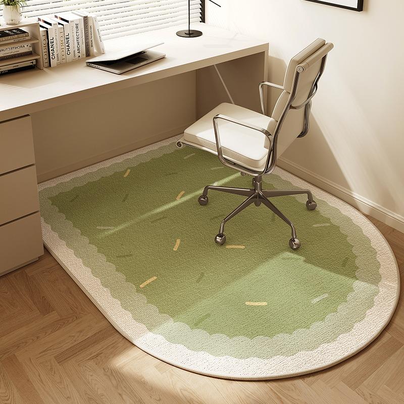 VIKAMA Chair Floor Mat Arched Bedroom Vanity Rug Modern Home Decor Study Playroom Swivel Chair Mute Rug Office Desk Floor Mat