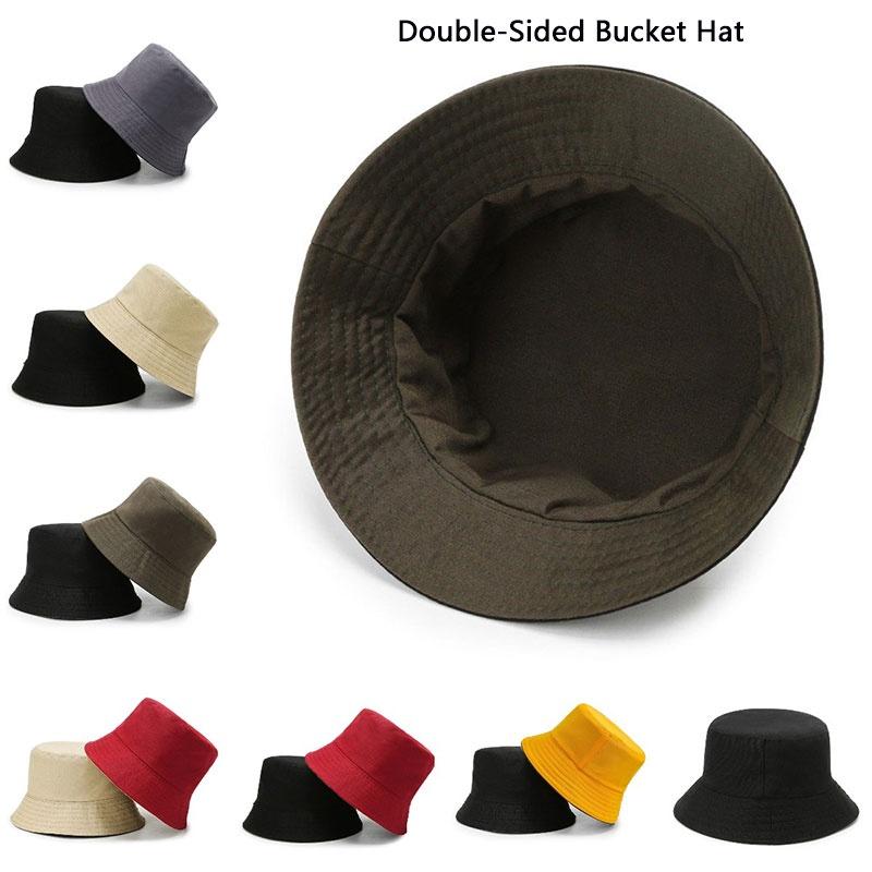 Unisex Oversize Cotton Bucket Hat For Big Head, Double Sided Design For Sun Protection And Breathability, Available In Multiple Colors
