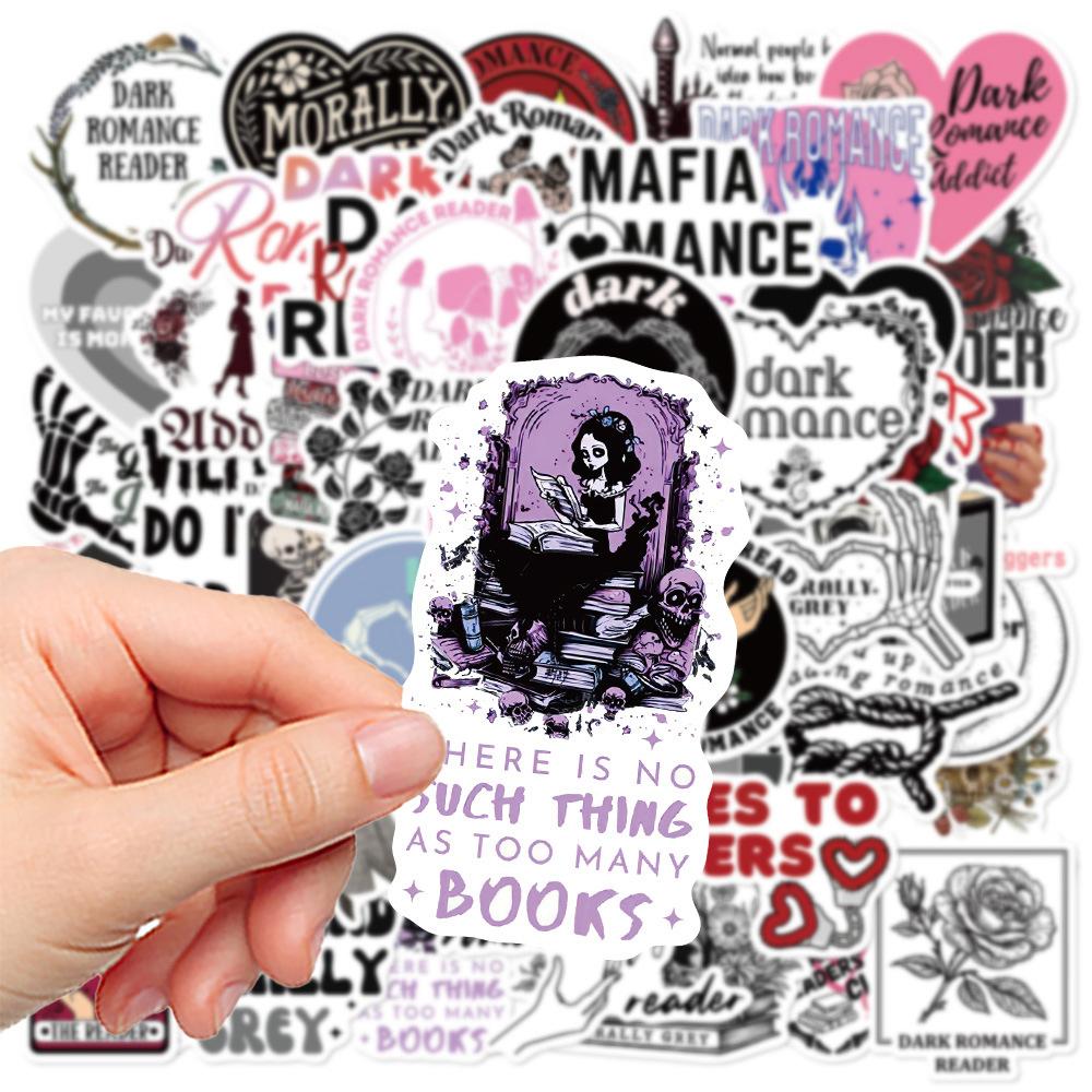 10/30/50pcs Cool Gothic Cartoon Dark Romance Reader Stickers Decals DIY Laptop Skateboard Phone Case Car Waterproof Sticker Toy