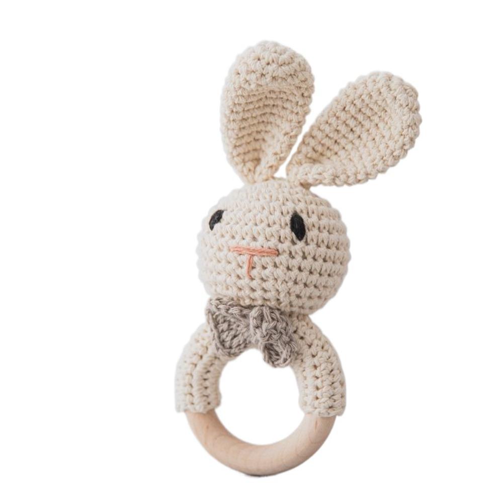 Crochet Baby Crochet Rattle Animals Knitting Gym Toy Cartoon Bunny Rattles Toys Educational Toy
