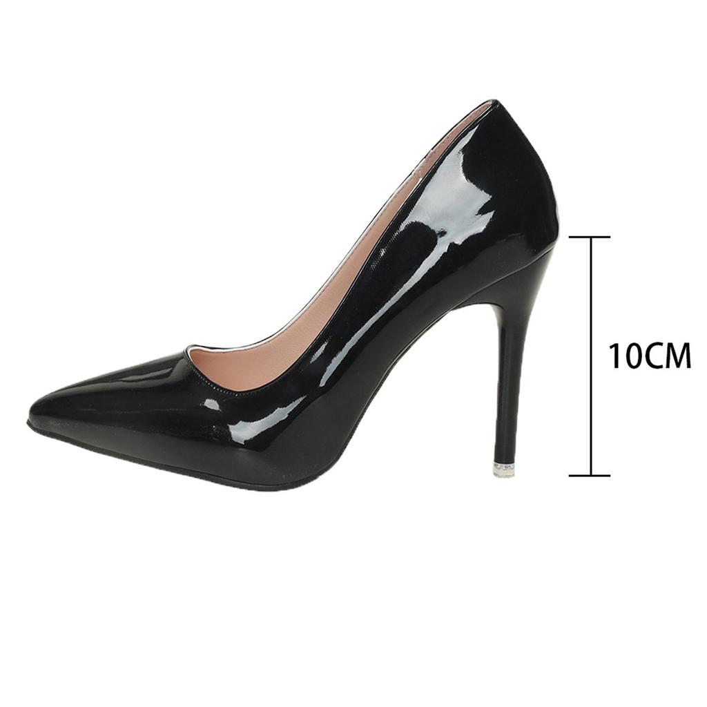 Comemore Sexy High-heeled Shoes Pointed Toe 10Cm Pumps Party Wedding Dress Shoes Solid Color Stiletto Heeled Shoes for Women