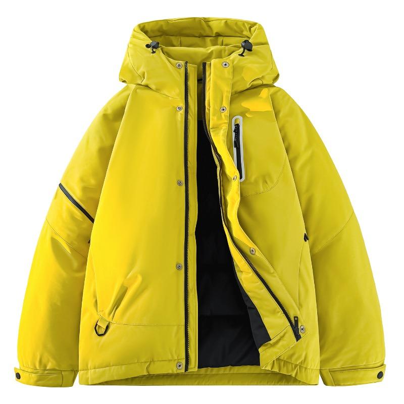 % Down New National Standard White Duck Down Jacket Men and Women Winter Loose Pie Overcome Thickened Hooded Jacket Men