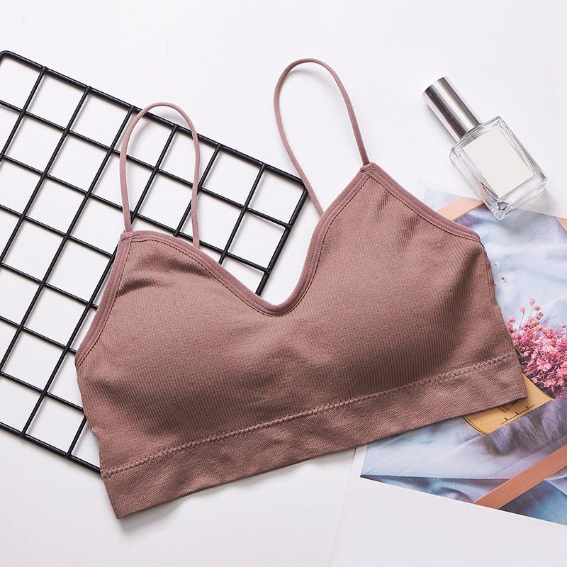 Бесшовный спортивный бюстгальтер без косточек с толстым ватным тампоном, бюстгальтер на бретелях, нижнее белье, однотонные топы для фитнеса One Size