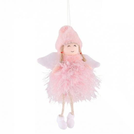 Party Supplies Cute Plush Angel Doll Christmas Ornament, Small Fairy Pendant Pendant, Tree Hanging Decoration for Holiday Decor Ornament