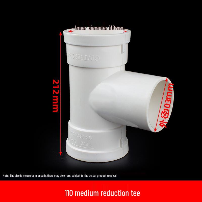 PVC Redukční T-kus s inspekčním otvorem a hrdlem/trnem