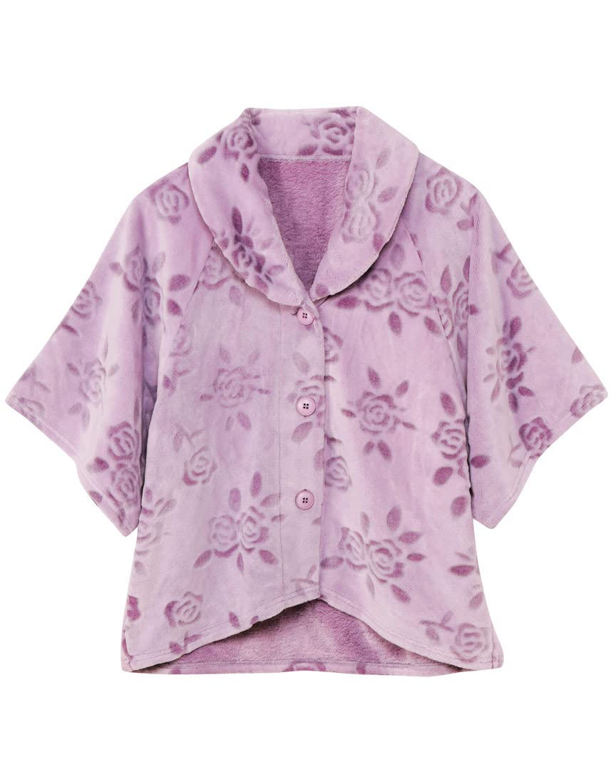 

Wacoal Poncho Pajamas Tumble Dryer Fleece Senior Hospital Winter Sizes [Easy Partner] Women s Bolero, Safe, Material, Loungewear, Wear, Gift, DNL151,