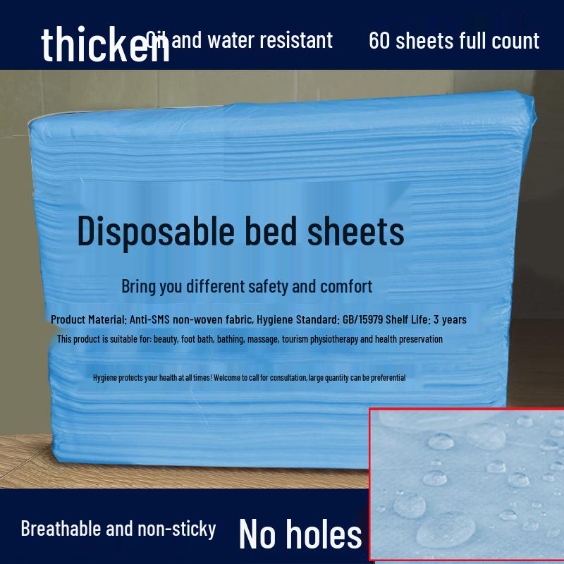 Waterproof Disposable Beauty Bed Sheets with Holes – Thickened Set for Salon Use