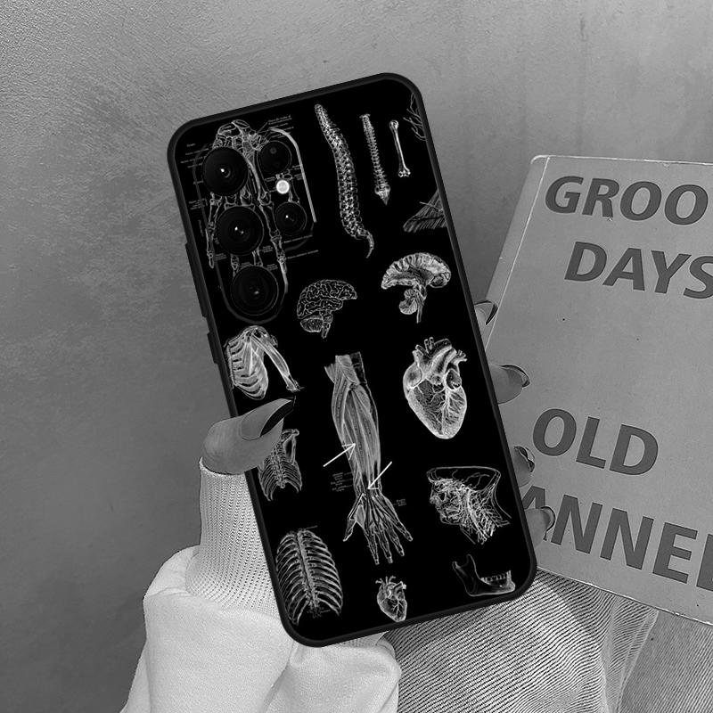 Medical Skeleton Anatomy Case For Samsung Galaxy S25 Ultra S20 S21 S22 S23 S24 Ultra S9 S10 Plus S25 FE Cover Coque