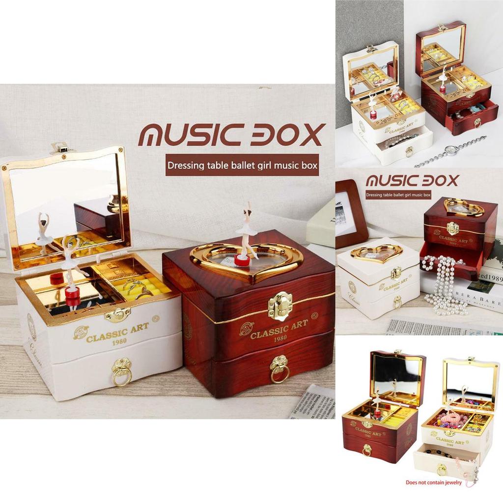 Captivating Retro Music Box Featuring A Delicate Ballerina For Jewelry Display