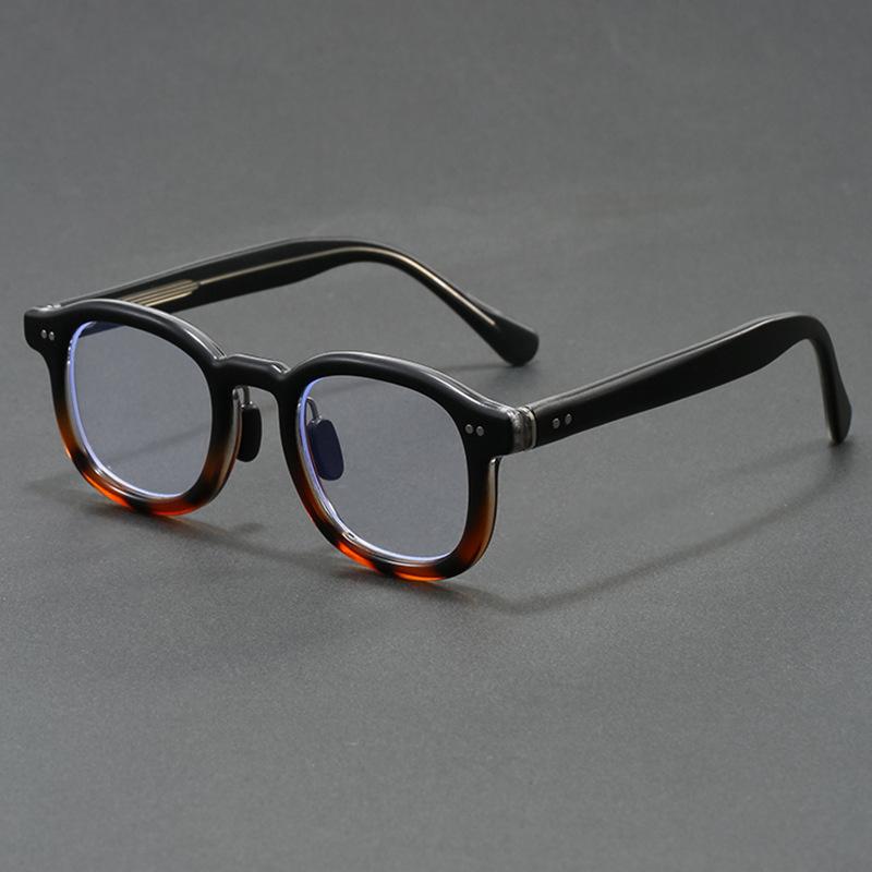 Neue japanische Acetat-Brillenfassung Handgefertigte Ovale Retro-Brille Für Herren Designer-Marke Modebrille