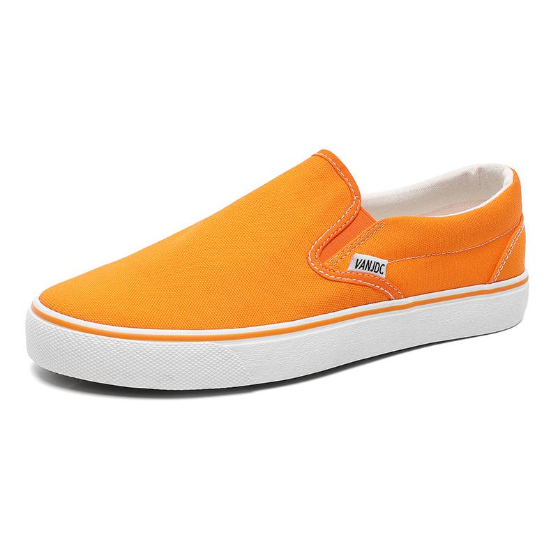 2025 Spring Classic Slip-On Shoes: Women's Low-Top, Solid Color & Men's Korean Style Canvas Shoes