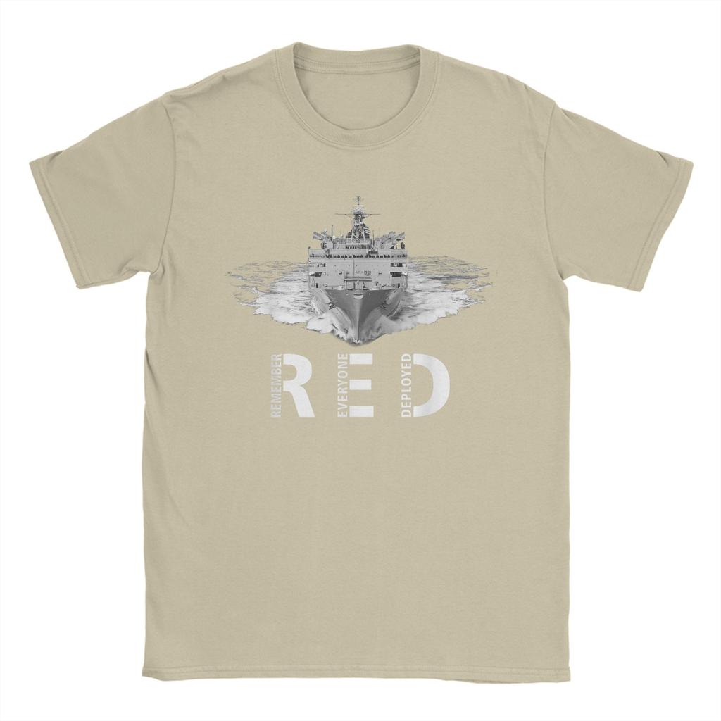 Unisexs TShirt RED Friday Remember That Everyone has Deployed a Military Cotton Tees Short Sleeve T Shirts Round Collar Clothes