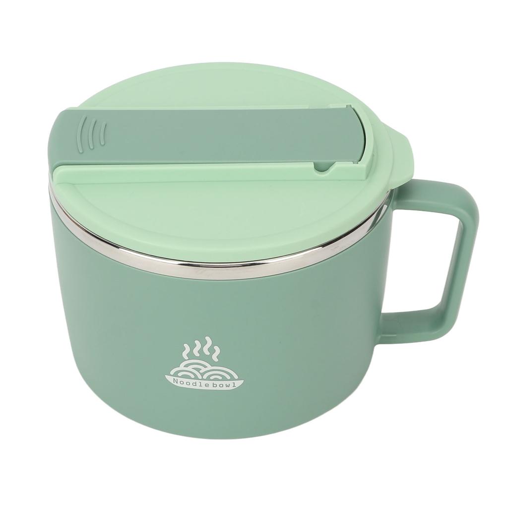 Noodle Bowl with Chopsticks and Spork 1200ml 304 Stainless Steel Portable Ramen Cooker Bowl with