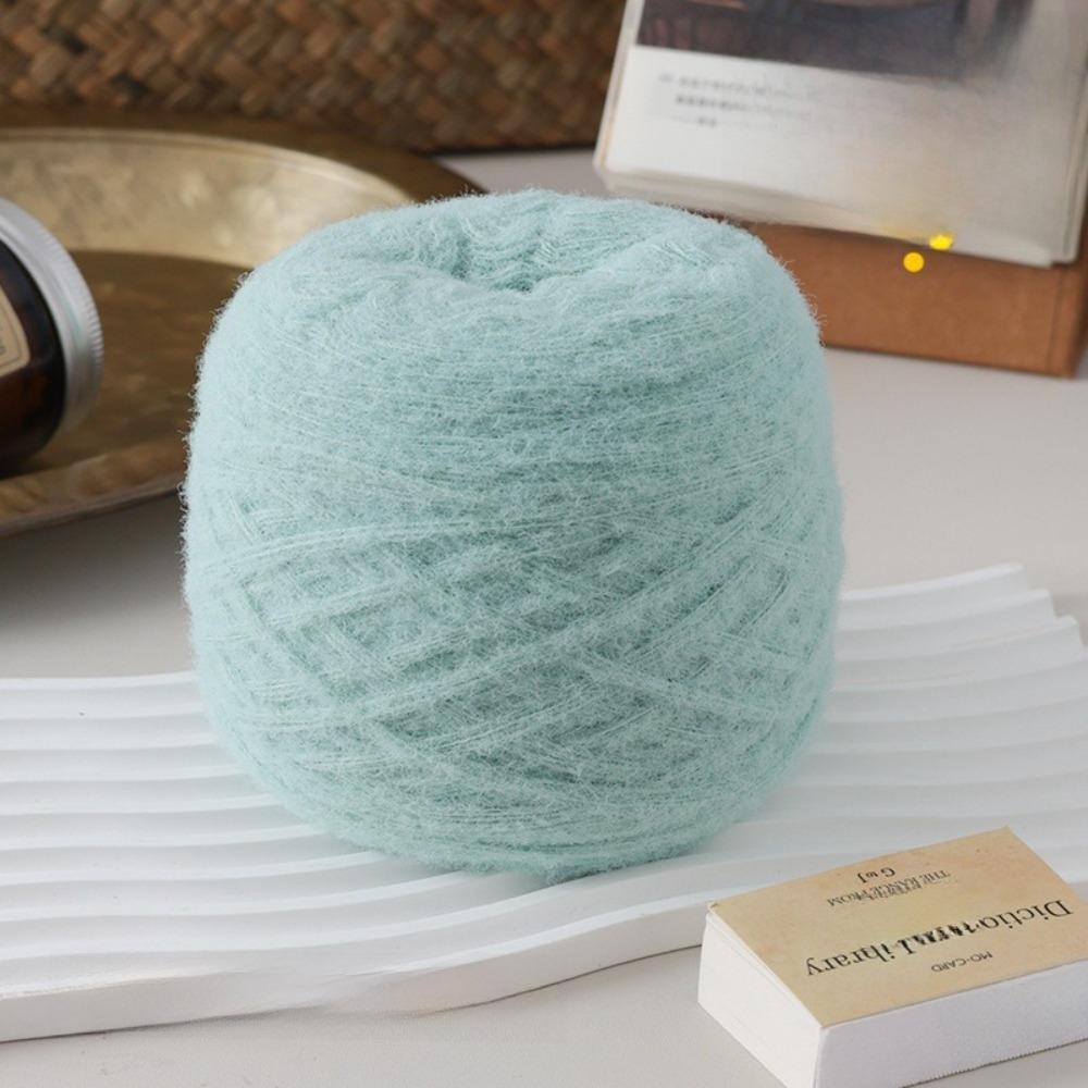 100g Neues flauschiges Mohairgarn Einfarbig Weiches Baumwollgarnknäuel Warm Mitteldick Strickschalgarn Strickpullover