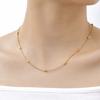 Fashion Accessories Stainless Steel Rice Bead Round Snake Chain Necklace 18K Gold Ladies Jewelry 1639