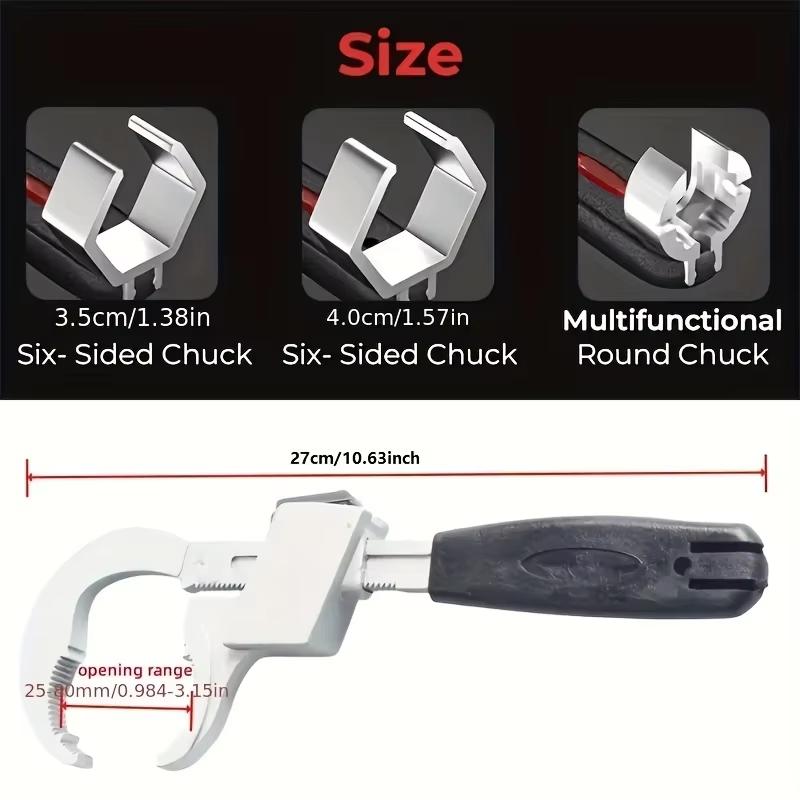 Set cheie reglabilă cu cap dublu multifuncțional - Ideal pentru spații înguste și întreținerea conductelor, esențial pentru reparații în baie