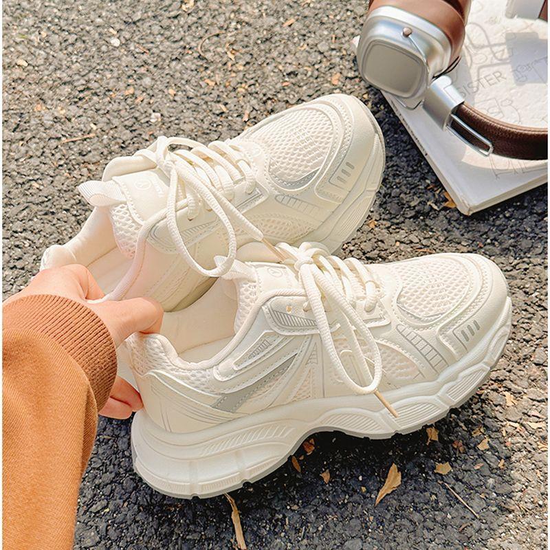 New autumn women's shoes dad shoes breathable mesh niche versatile platform sports shoes casual shoes