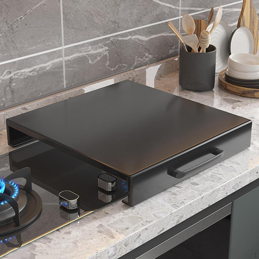 Herdabdeckung Halter Wiederverwendbarer Aufbewahrungshalter Elektrischer Keramikständer für Topf Vorratskammer