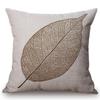 Modern Brown Coffee Leaf Pattern Concise Car Decorative Cushion Cover Sketch Plant Cotton Linen Sofa Pillow Case Cojines
