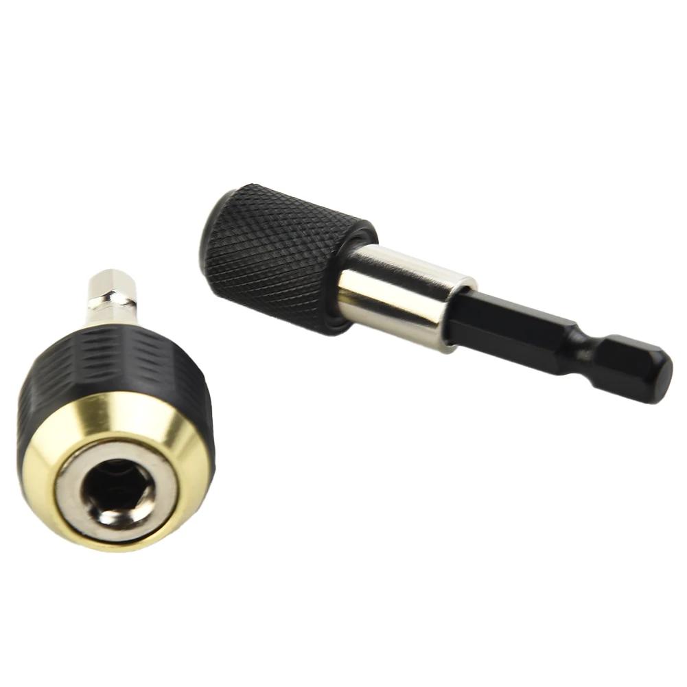 2 PCS Hex Shank 50mm/60mm Keyless Drill Chuck Driver Quick Change Convertor Drill Bit Holder Drill Chuck Adapter Power Tools