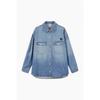 Puppy Embroidery Denim Blouse Babl91611
