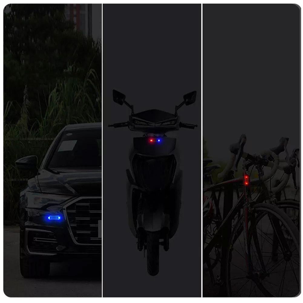 Anti-Theft Alarm LED Light For Car Motorcycles Solar Power In-Night Caution Lamp LED Flashlight Indicator Strobe Warning Light