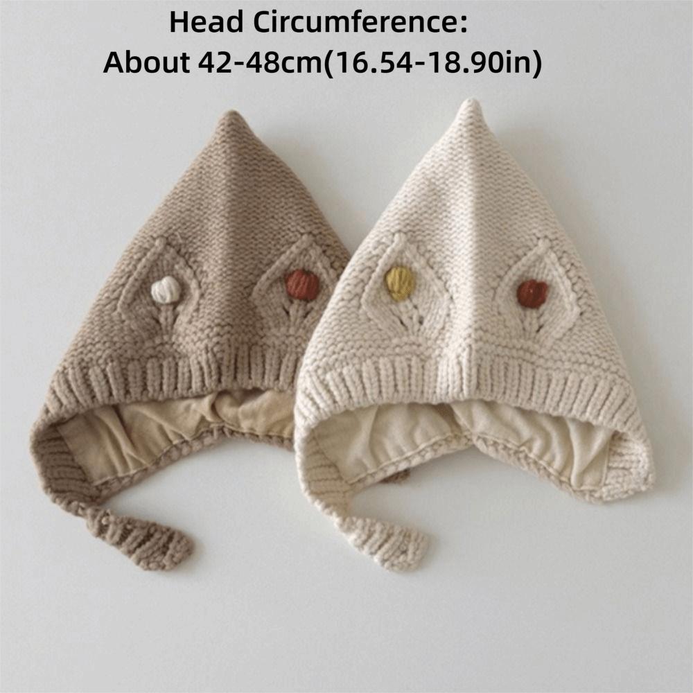 Soft Infant Ear Protection Hat Windproof Toddler Knit Hat Baby Knitted Cap Autumn Winter