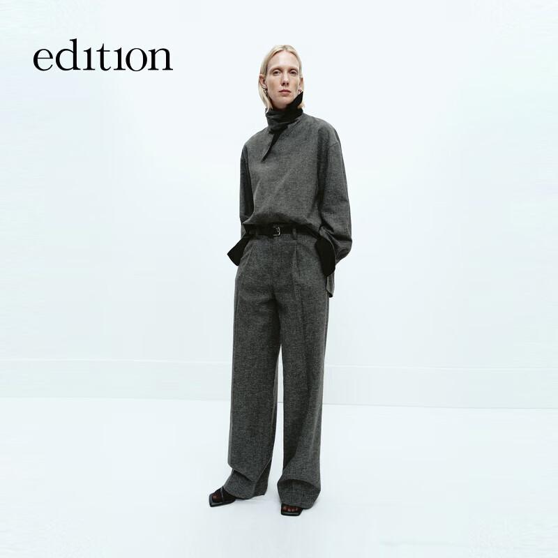 

Edition Women s Winter 2024 Wool Linen Blend Straight-Leg Trousers L 170