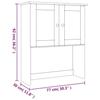VidaXL Dessus de commode ALTA blanc 77x30x92 cm bois massif de pin 353946