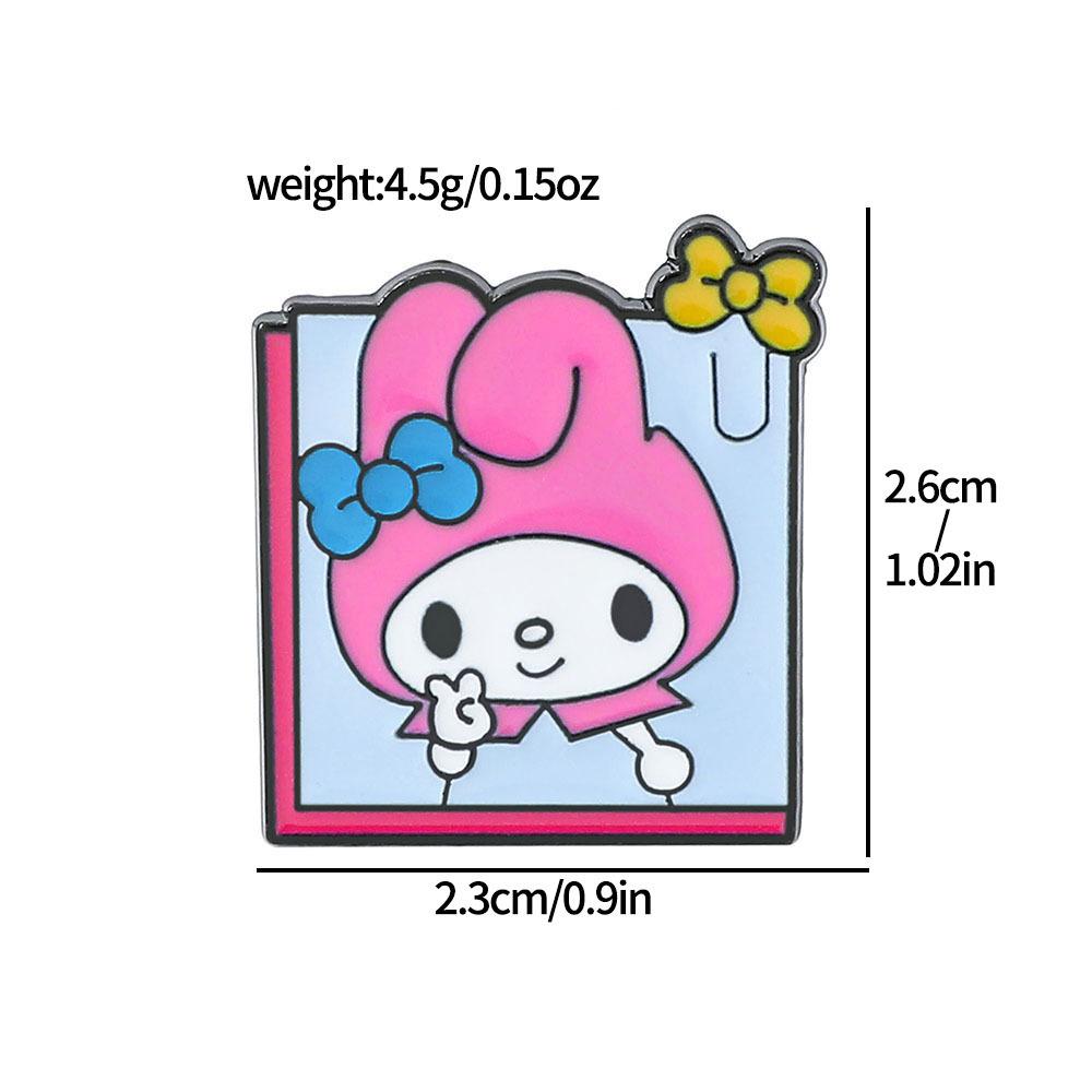 Японская сладость Sanrio Металлическая значок Мелоди Пача Собака Kt Кошка Сплав Брошь Аксессуар Булавка