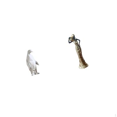 Penguin Figurine Collectable Craft Decorative Resin Animal Statue for Housewarming Tabletop Bar