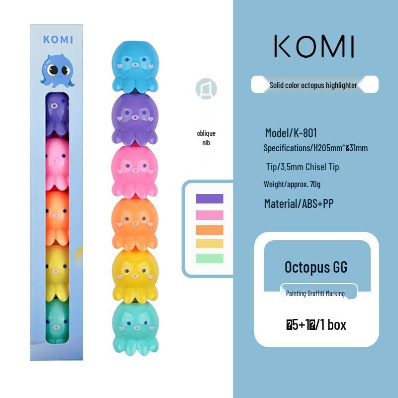 Cartoon Fluorescent Pen Gift Set: Colorful, Cute, and Creative Highlighters for Students