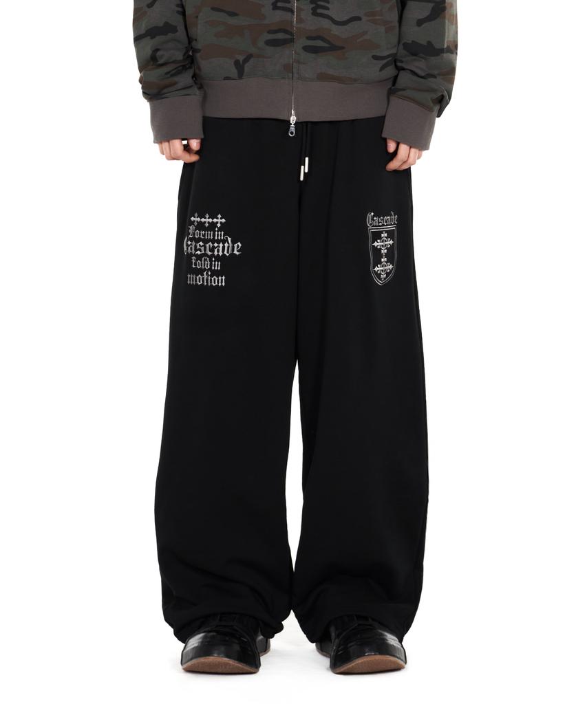 I Don'T Wanna Sell Cross Layered Sweat Pants Black