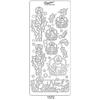 Sticker - PEEL OFF'S HOLLY CHRISTMAS GREEN 105x232 - Main Color: White - Color: Green - Genre: Mixed