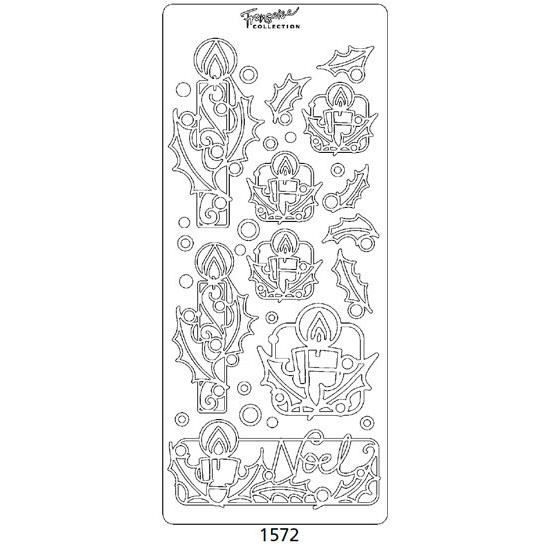 Sticker - PEEL OFF'S HOLLY CHRISTMAS GREEN 105x232 - Main Color: White - Color: Green - Genre: Mixed