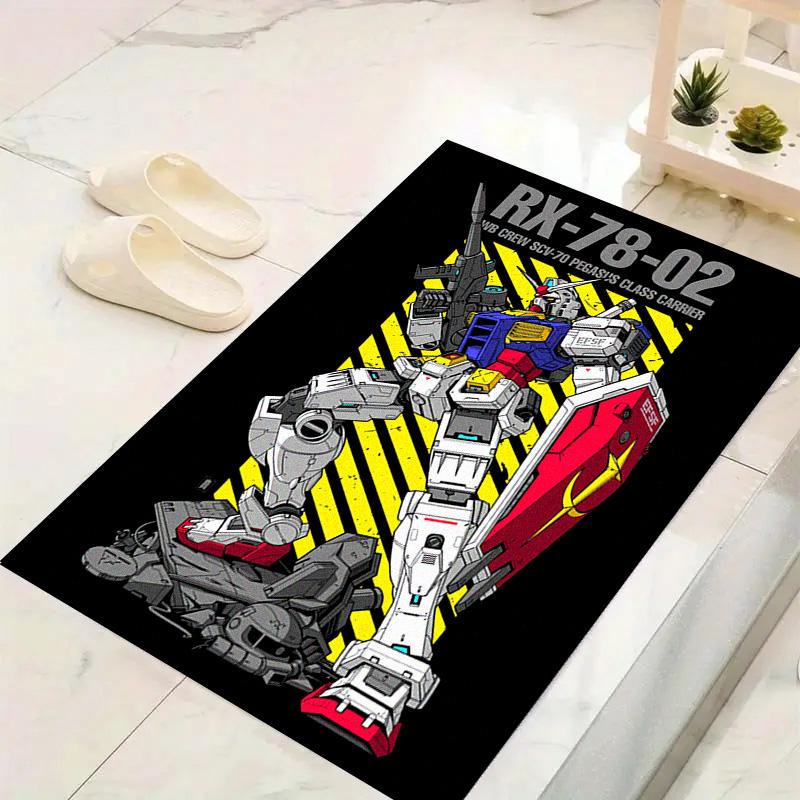 GUNDAM MOBILE SUIT Carpet Rug for Living Room Bedroom Home Sofa Decoration, Kids play Non-slip Floor Mat