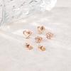 3 pairs 6 pieces earrings women surgical stainless steel stud second piercings flower cherry blossom heart four-leaf clover spring zirconia silver set
