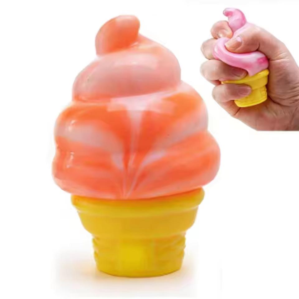 Nice Cream Eistüte Needoh Sensorisches Stressabbau-Spielzeug Geeignet für Angstzustände und Konzentration Schreibtisch Sensorischer Würfel Geeign