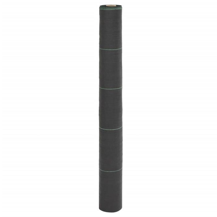 VidaXL Membrane anti-mauvaises herbes noir 1x25 m PP, tissu anti-mauvaises herbes, membrane de contrôle des mauvaises 4005215