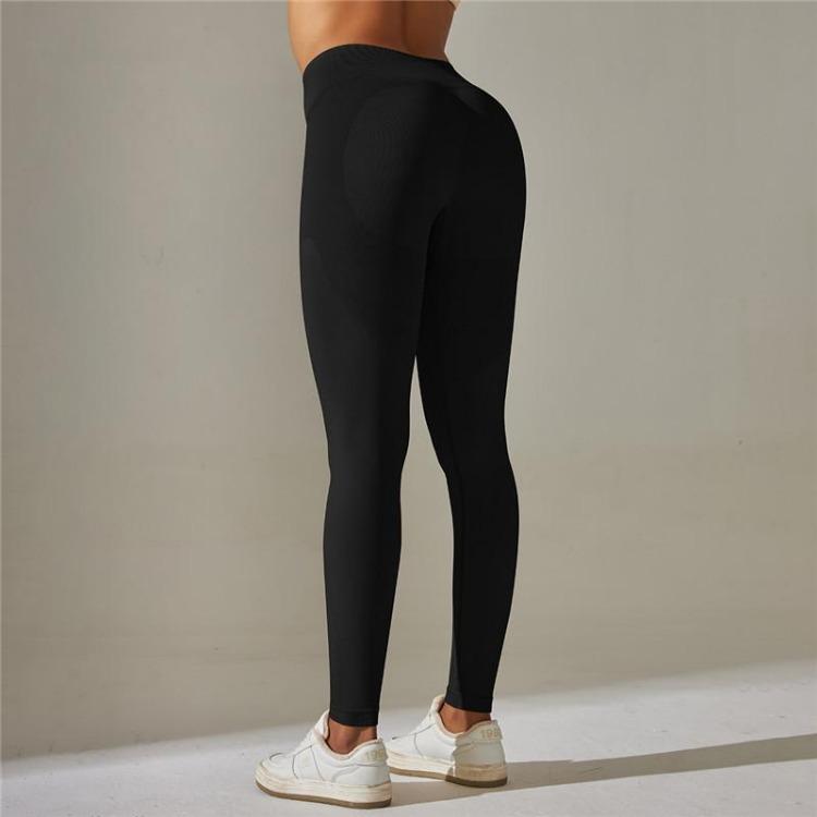 Women's Leggings - High Waist Push Up Seamless Yoga Leggings Women Solid Color Quick Dry Sport Fitness Pants
