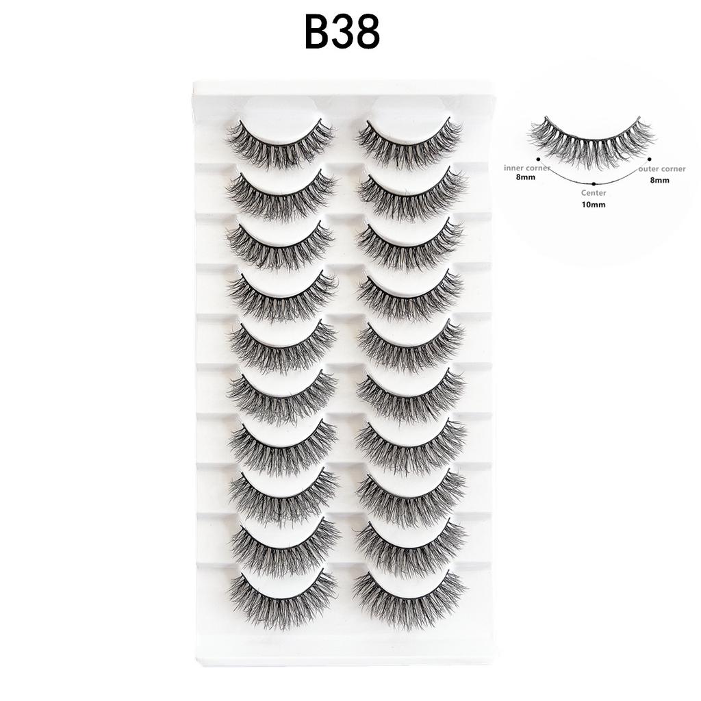 Messy Fried Hair Artificial Imitation Mink Eyelashes False Eyelashes Faux Mink Eyelashes Ten Pairs