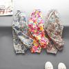 Pantaloni cu flori pentru fete dulci de vară Pantaloni cu picioare retractabile cu imprimeu casual pentru copii, fete, băieți, pantaloni de plajă rece respirabili