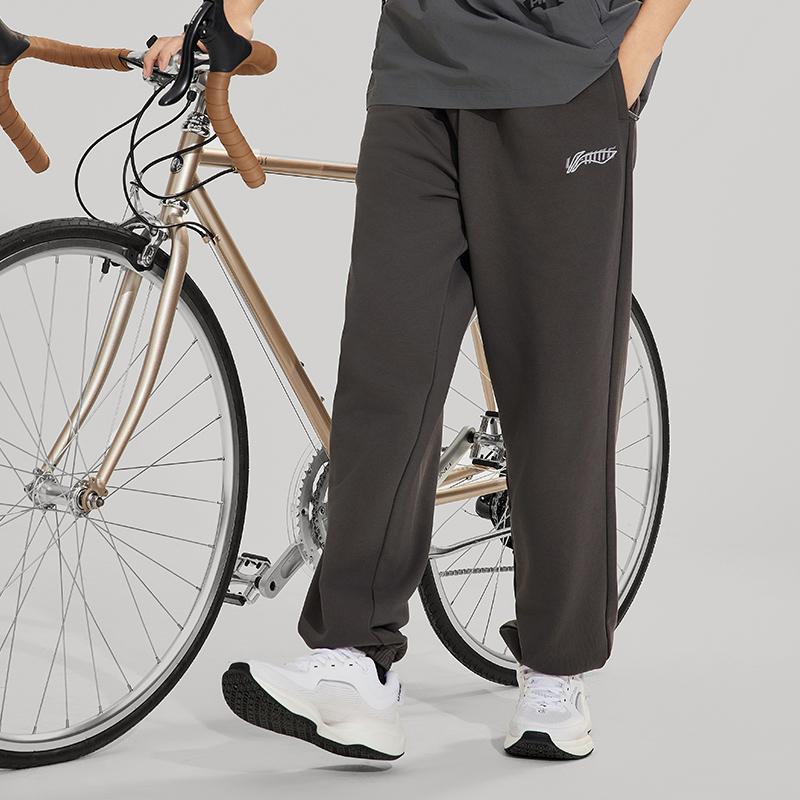 Li Ning Sports Life Collection Knitted Sweatpants Men's Obsidian Gray C AKLU823-5