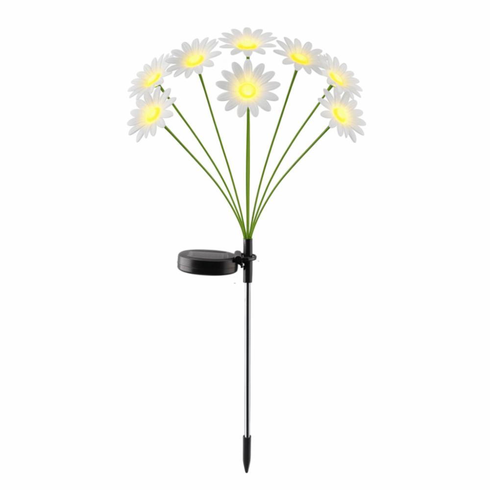 LED Solar Lamp Solar Daisy Lights Simulation Flower 6/8/10 LED Solar Landscape Lights Solar Powered Ground Plug