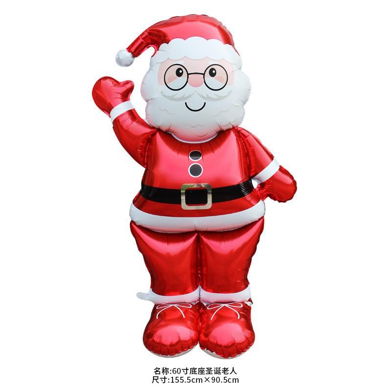90cm Standing Santa Claus Foil Balloon Large Foil Balloon for Christmas Holiday Party Decorat 2026 New Year Birthday Easter Gift