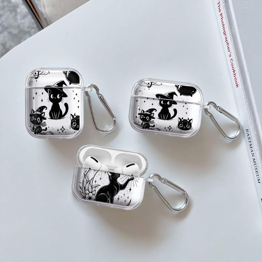 Clear Earphone Cases Cover Case For Airpods Pro 4 3 1 Pro2 2 Pro3 Cute Cat Lovely